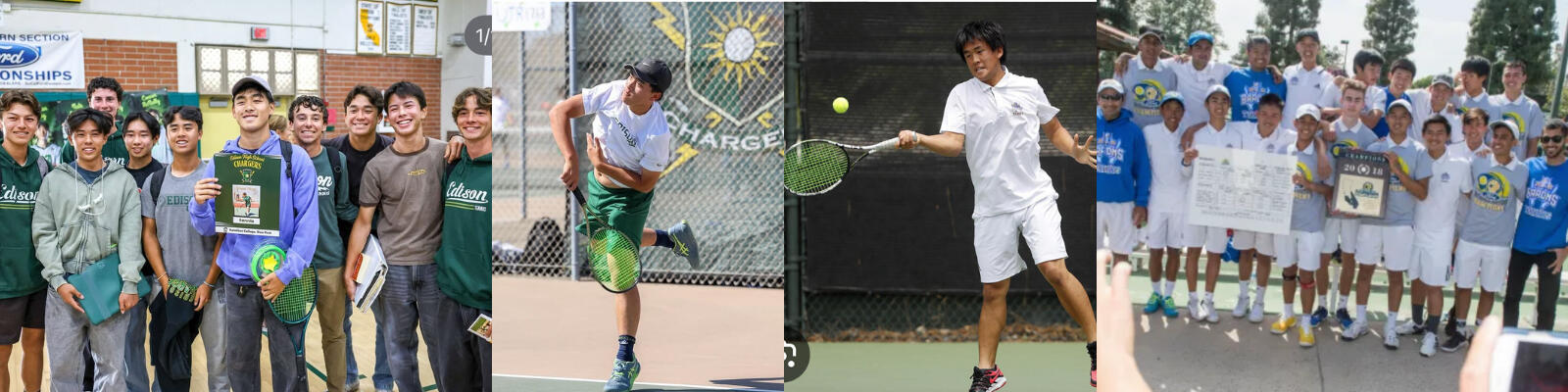 Dylan and Thomas Trinh tennis photo gallery — Edison High School, Fountain Valley High School, team and match highlights